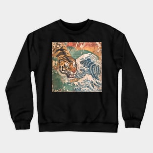 TIGER VINTAGE WOODBLOCK PRINT Crewneck Sweatshirt